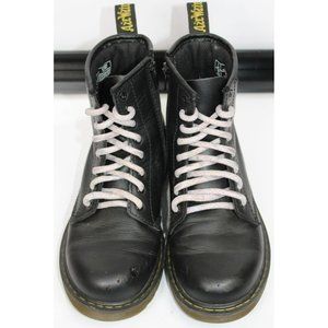 Girls Size 4 Dr. Martens Black Tied Combat Boots